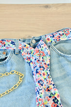 Charger l'image dans la galerie, Foulard fleuri rouge et bleu