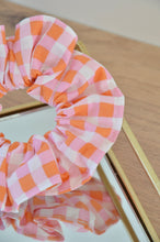 Charger l'image dans la galerie, Chouchou vichy rose / orange