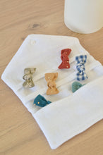 Charger l'image dans la galerie, Pochette à barrettes lin blanc