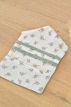 Charger l'image dans la galerie, Pochette à barrettes lin vert d'eau