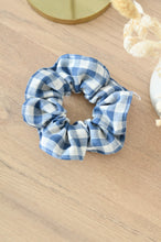 Charger l'image dans la galerie, Chouchou gaze de coton maxi vichy bleu marine