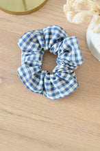 Charger l'image dans la galerie, Chouchou gaze de coton vichy bleu
