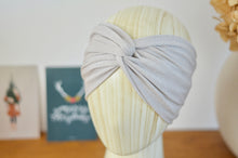 Charger l'image dans la galerie, Headband en jersey gris paillette