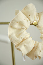 Charger l'image dans la galerie, Chouchou écru à pois doré