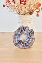 Charger l&#39;image dans la galerie, Chouchou vichy bleu et marron
