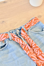 Charger l&#39;image dans la galerie, Foulard feuillage rose et rouge
