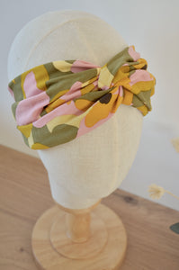 Headband kaki / rose / Jaune