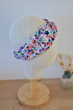 Charger l&#39;image dans la galerie, Headband fleuri rouge et bleu
