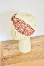 Charger l&#39;image dans la galerie, Headband fleuri orange avec anneau
