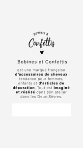 Chouchou blanc Bobines et Confettis x Atelier NLC