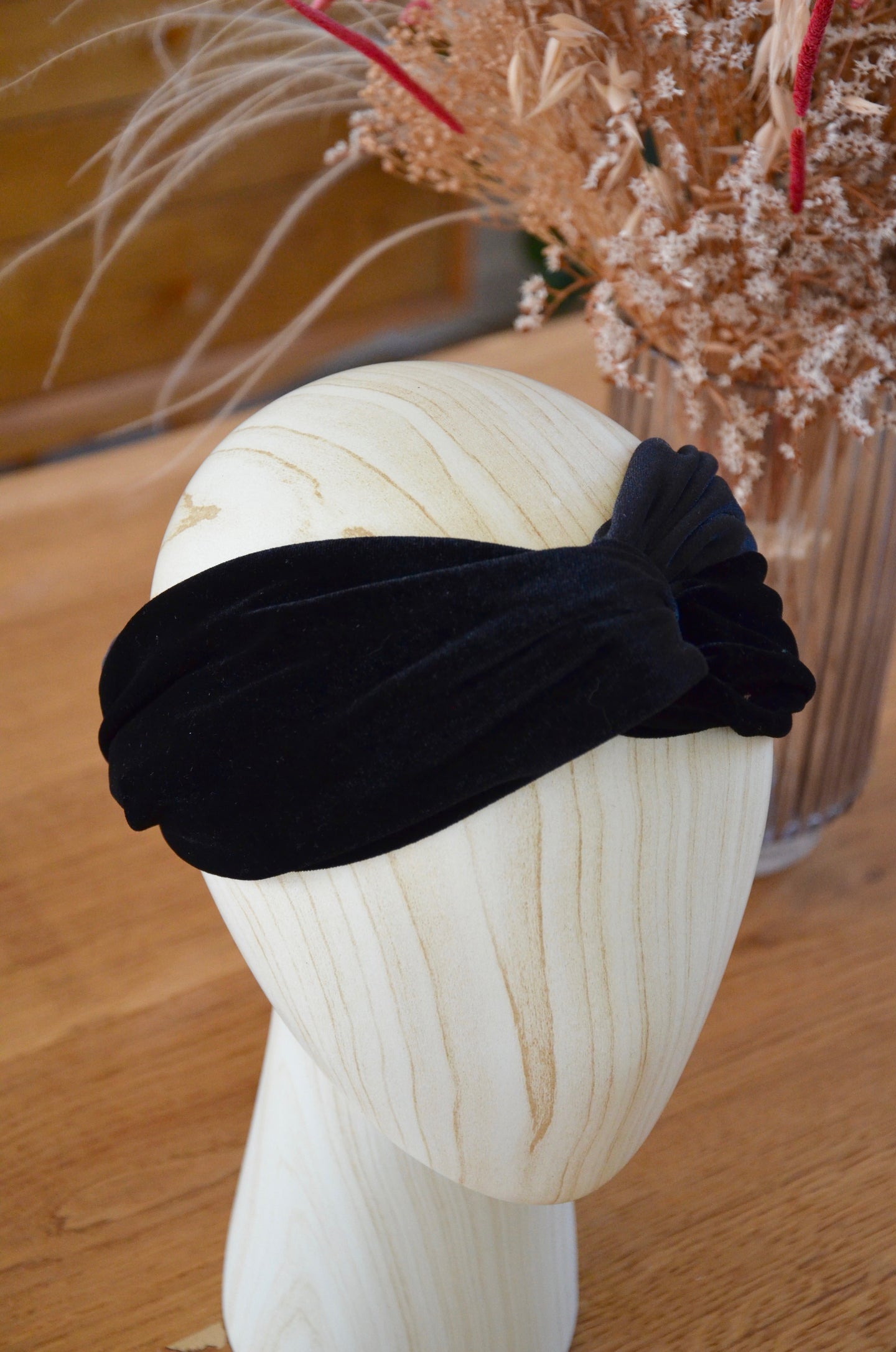 Headband velours noir