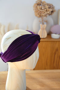 Headband velours violet