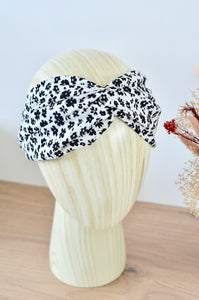 Headband fleurs noires